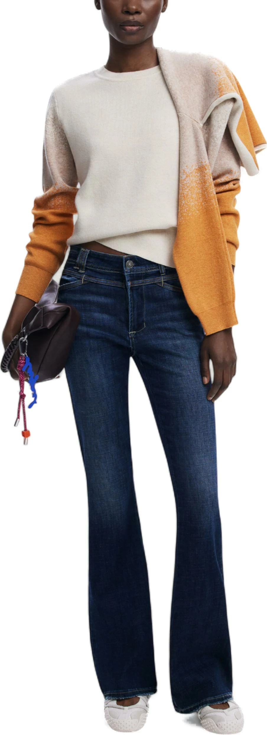 Xhemper për femra Desigual JERS_FAMA 25WWJF24, krem [Madhësia: M]
