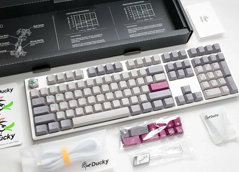 Tastierë mekanike gaming Ducky One 3, gri