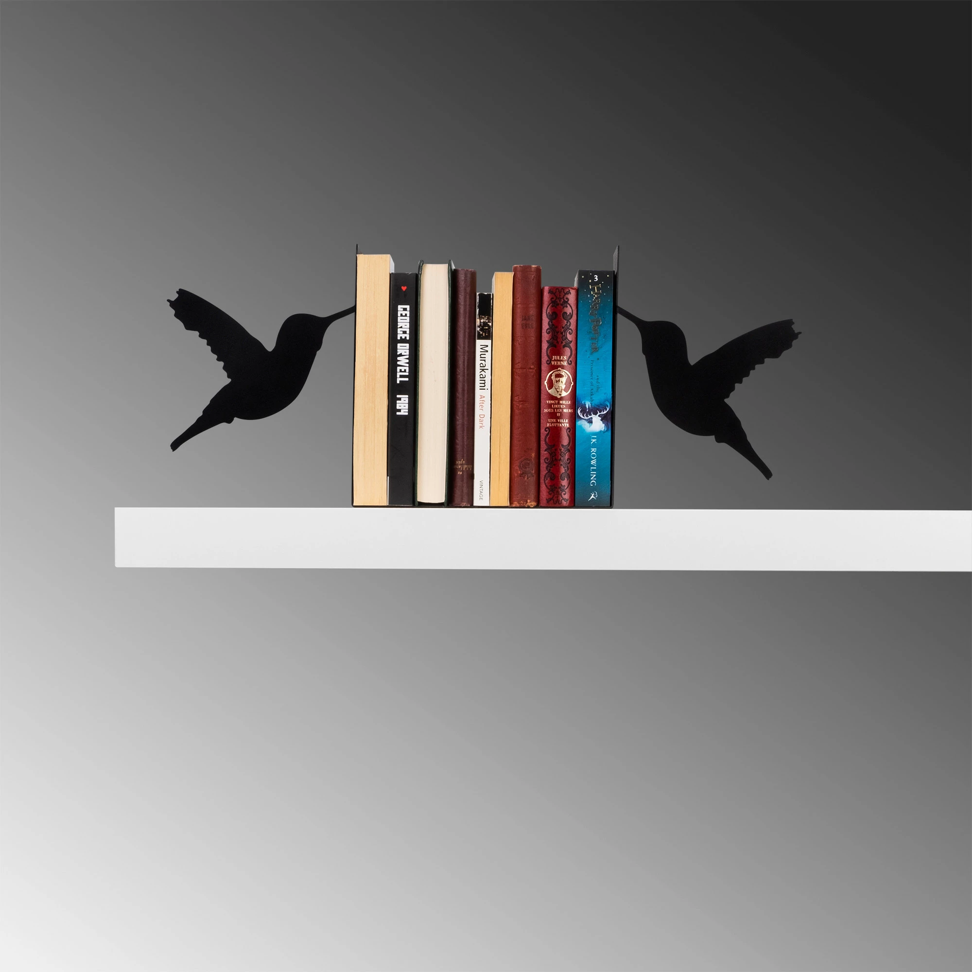 Mbajtës librash metalik Aberto Design, i zi