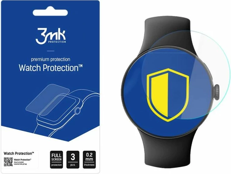 Mbrojtëse ekrani për orë Google Pixel Watch 2 3mk Protection, set prej 3 copë