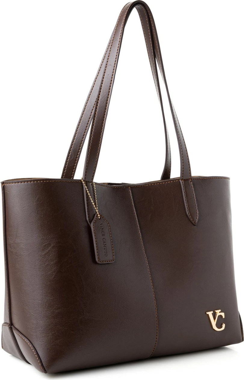 Çantë tote Vince Camuto, Savona, ngjyrë çokollatë