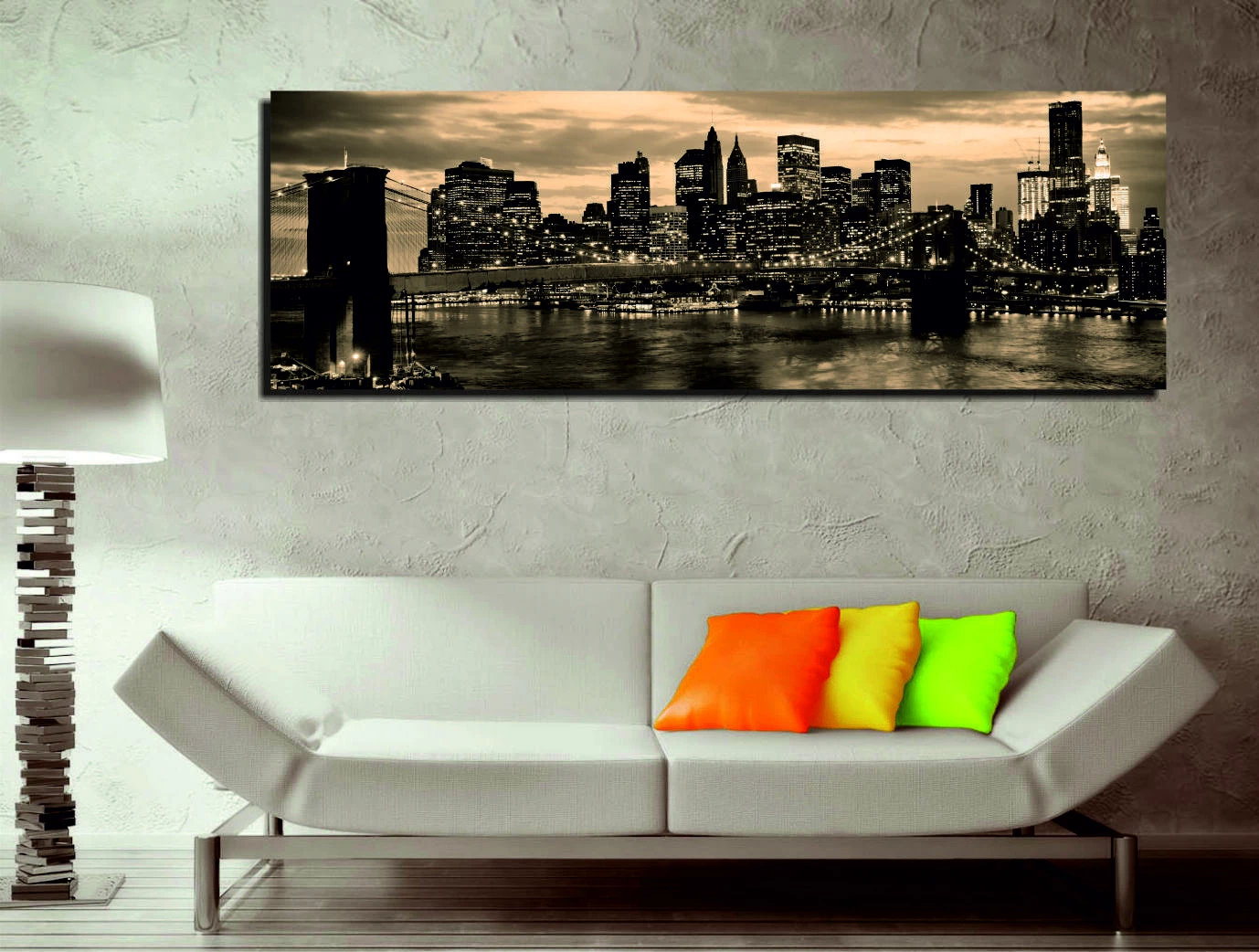 Pikturë dekorative në kanavacë, Wallity, PC011, shumëngjyrëshe, 30x80cm