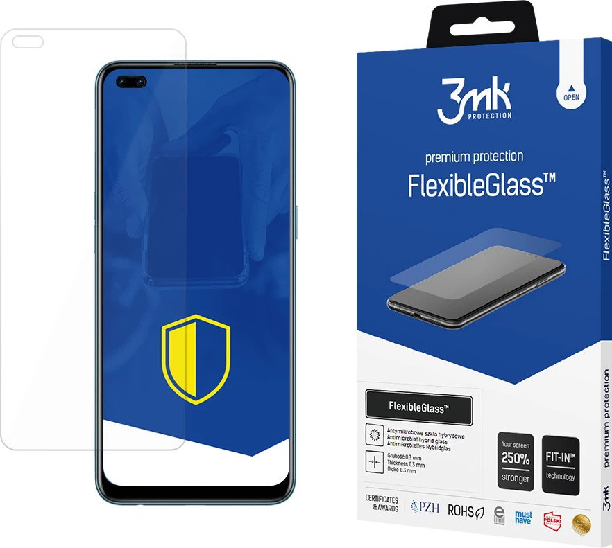 Mbrojtës ekrani FlexibleGlass 3mk Protection për Oppo Reno 4 Lite, transparent