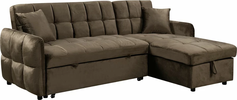 Kënd divani i kthyeshëm, ngjyrë kafe, 213x145x83