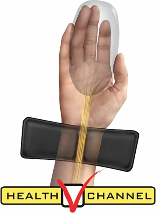 Mauspad me mbështetëse kyçi FELLOWES Health-V, memory foam, e zezë