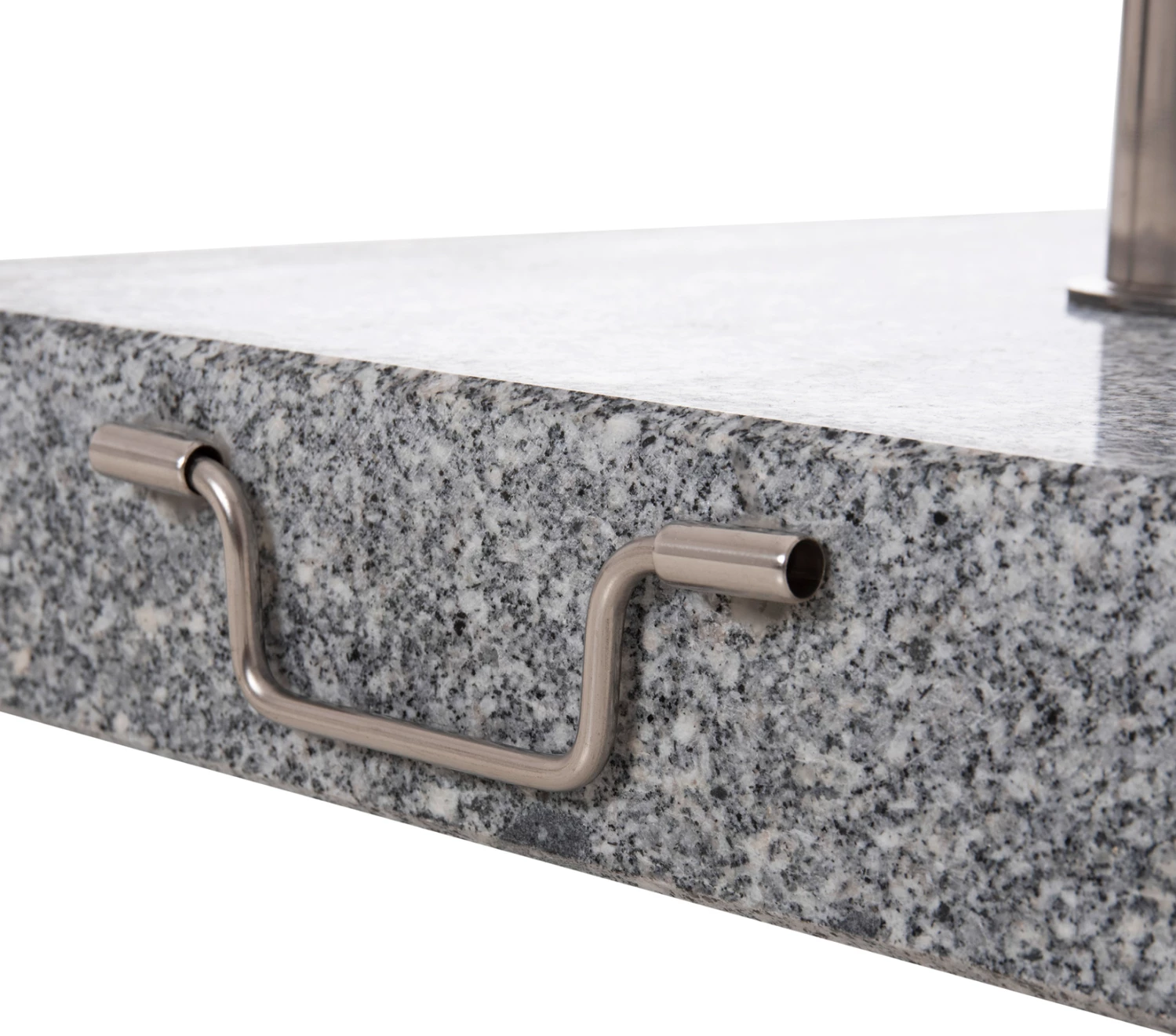 Baza prej graniti për çadër, 60kg, me dorezë dhe rrota, FH6565, tub inox Φ58