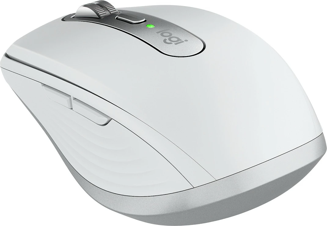 Maus Logitech MX Anywhere 3S për Mac, Djathtas, Laser, RF Wireless + Bluetooth, 8000 DPI, Argjendtë, Bardhë