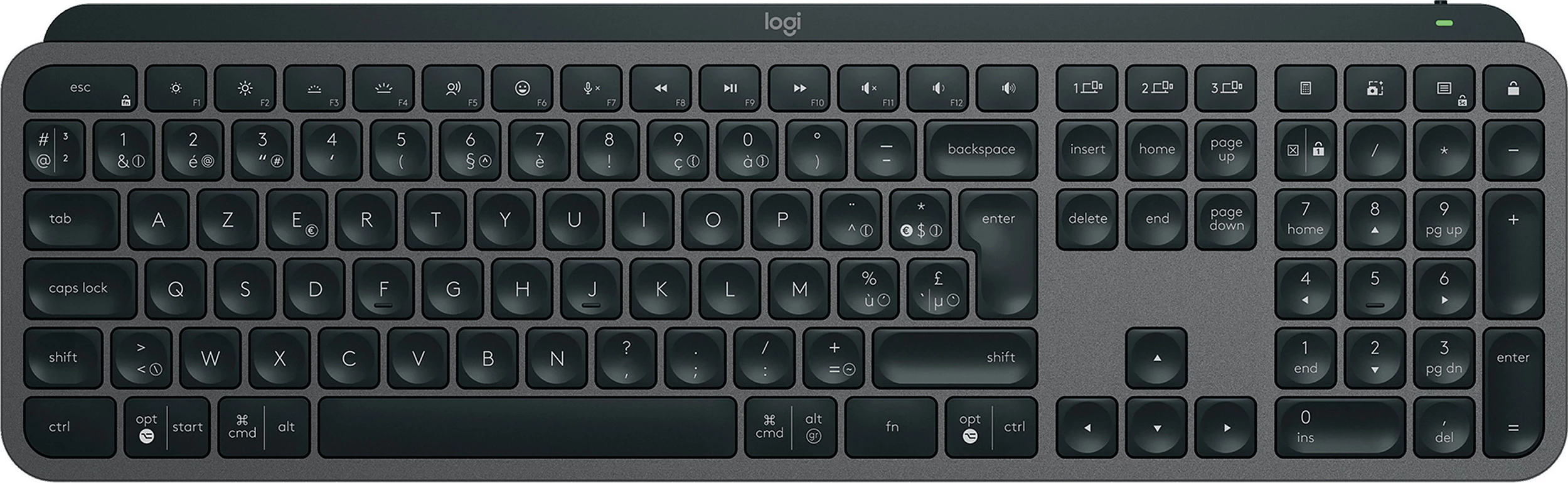 Tastierë Logitech MX KEYS S, Bluetooth, Graphite
