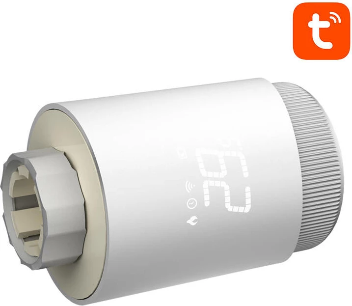 Kokë termostatike smart Avatto TRV10, Zigbee, Tuya, e bardhë