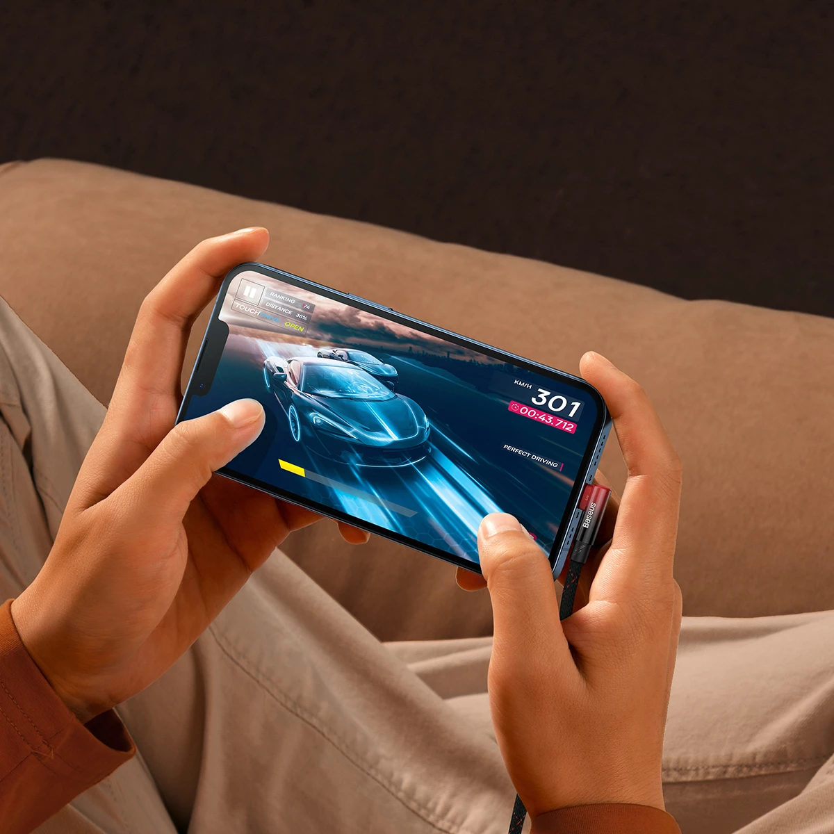 Kabllo Baseus MVP 2, USB-C në Lightning, 1m, 20W, Kuqe