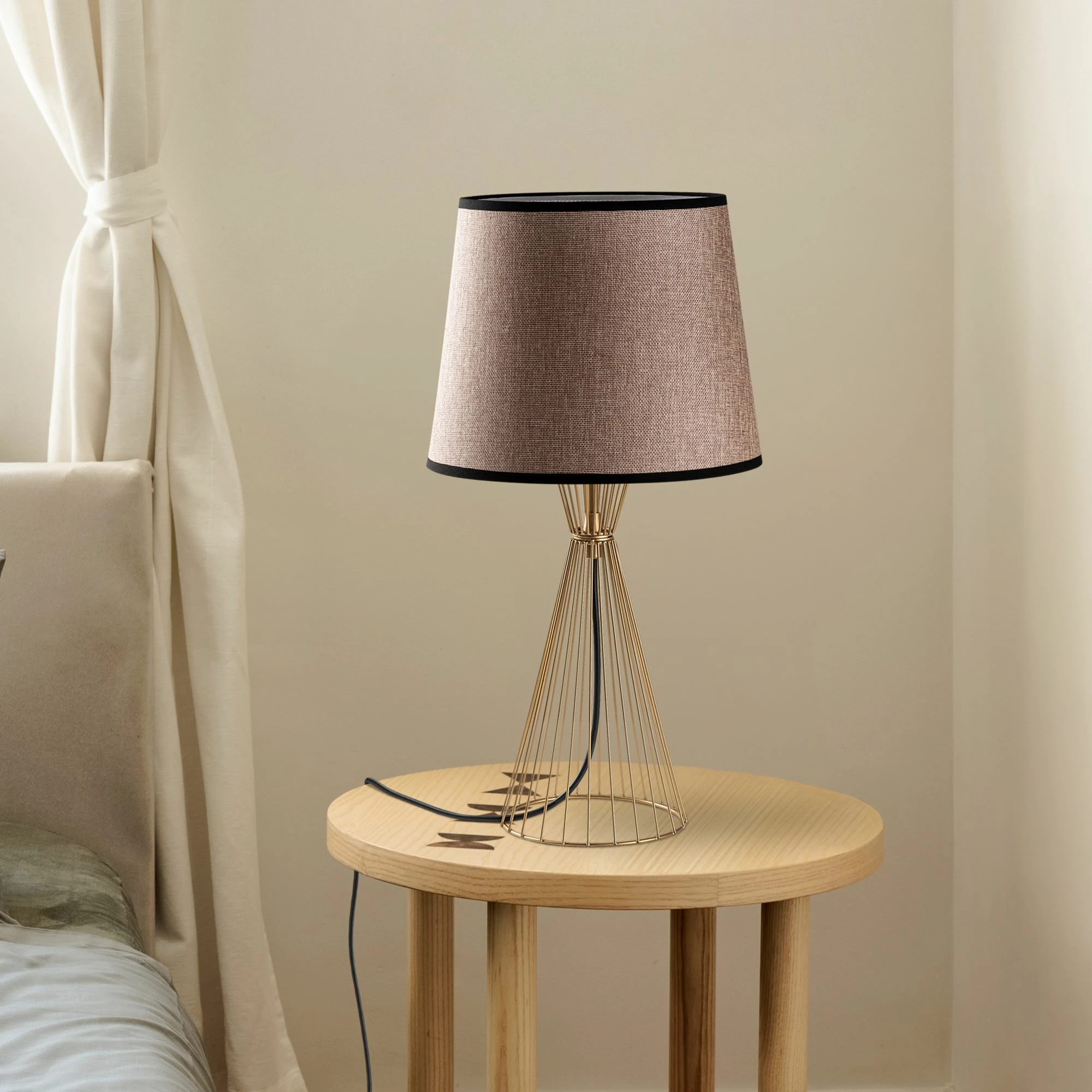 Llambë tavoline Opviq, Telıs - 5383, ngjyrë ari dhe kafe e çelët