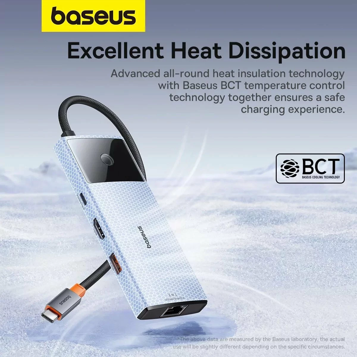 Hub USB Baseus Metal Gleam Series II 6-në-1 USB-C, HDMI 4K@60Hz, RJ-45 1Gbps, USB-C PD 100W, 2x USB-A 3.2 Gen2 10Gbps, gri