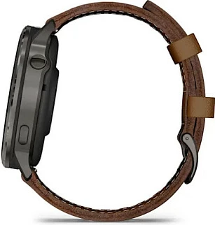 Smartwatch Garmin Venu 4 45mm, AMOLED 1.4", rrip lëkure, slate/kafe