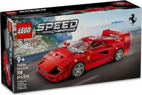 Set LEGO Speed Champions Ferrari F40, 318 pjesë, i kuq