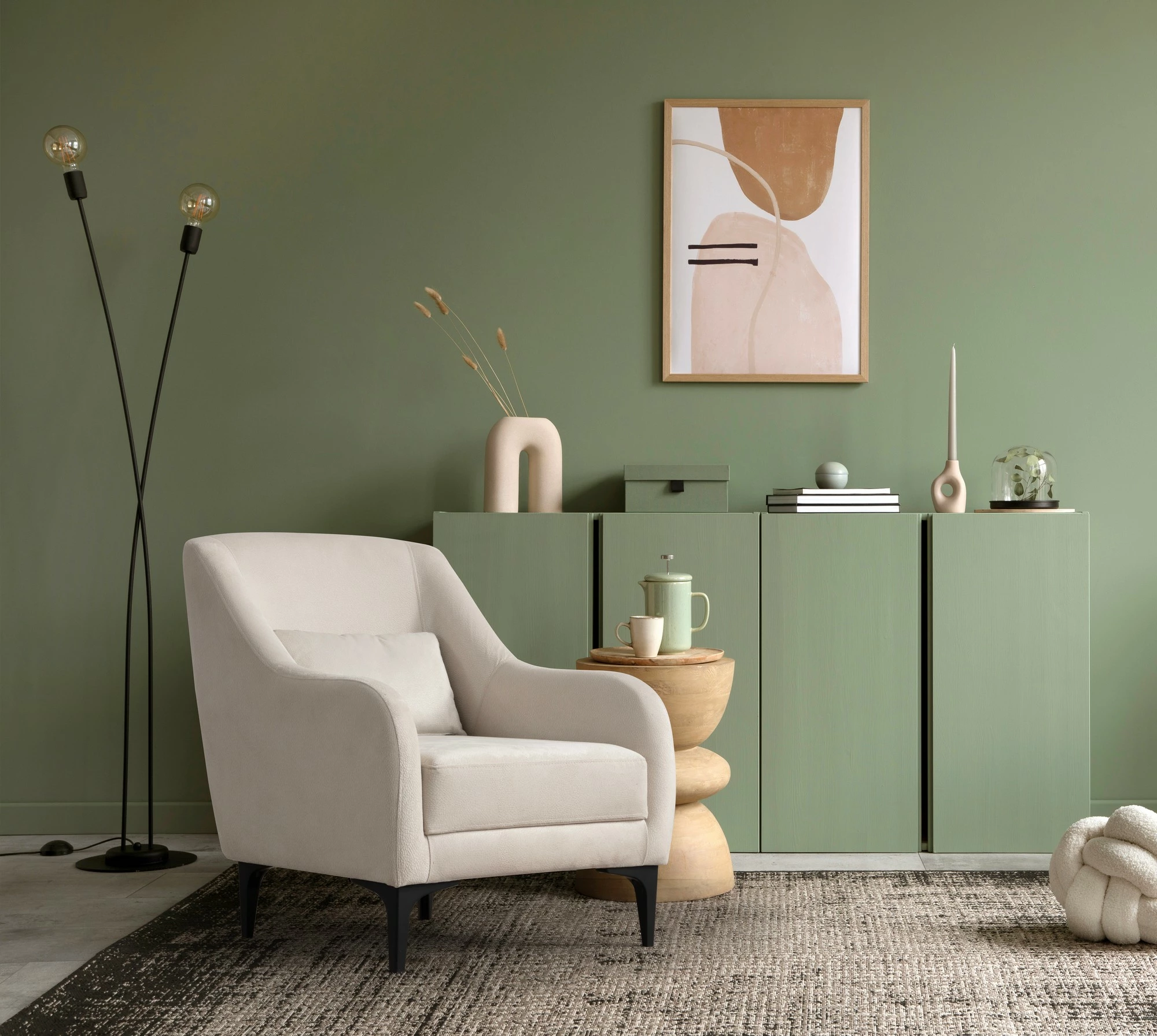 Karrige wing Atelier del Sofa, Astana, ecru