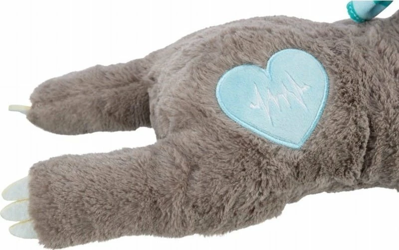 Lodër plush për qen Trixie TX-36166, përtac me rrahje zemre, 34 cm, bateri LR44, shumëngjyrëshe