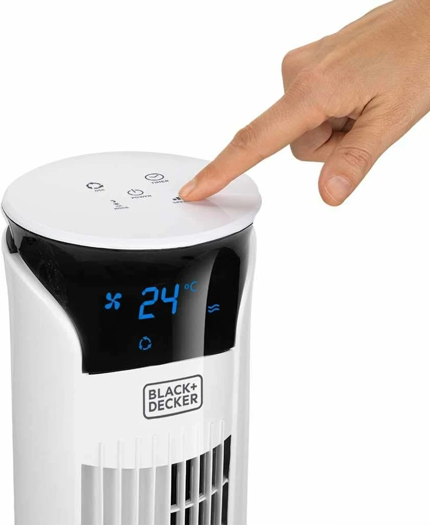 Ventilator kullë Black&Decker BXEFT48E 45 W 81 cm me ekran LED, telekomandë, 3 shpejtësi