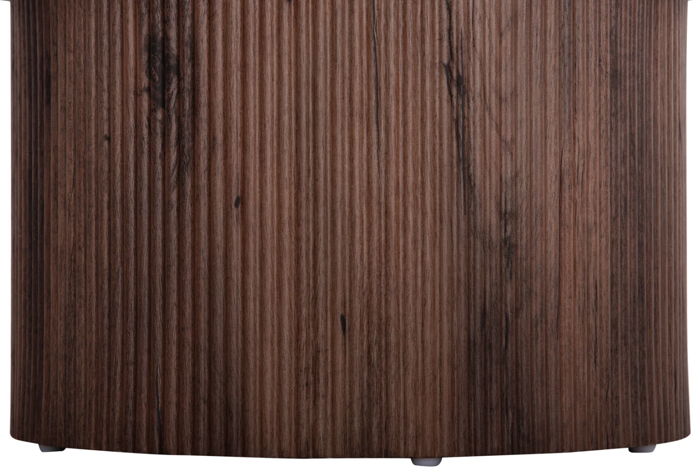 Tavolinë kafeje MARGON FH18026 MDF, ngjyrë druri kafe e errët, Φ80x40.5H cm.