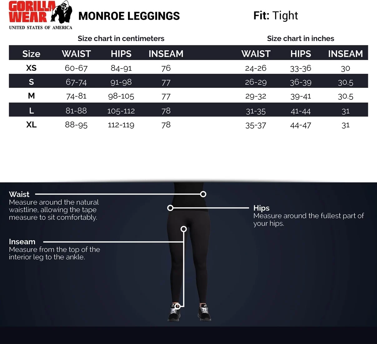 Monroe Leggings - Black [Madhësia: XL]