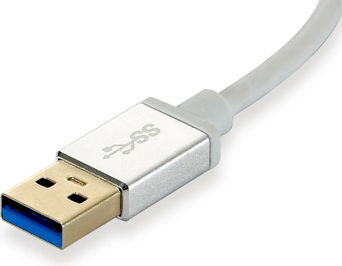 Adapter USB rrjeti LevelOne, Hub USB, Ethernet, 1000 Mbit/s, Argjendtë, Bardhë