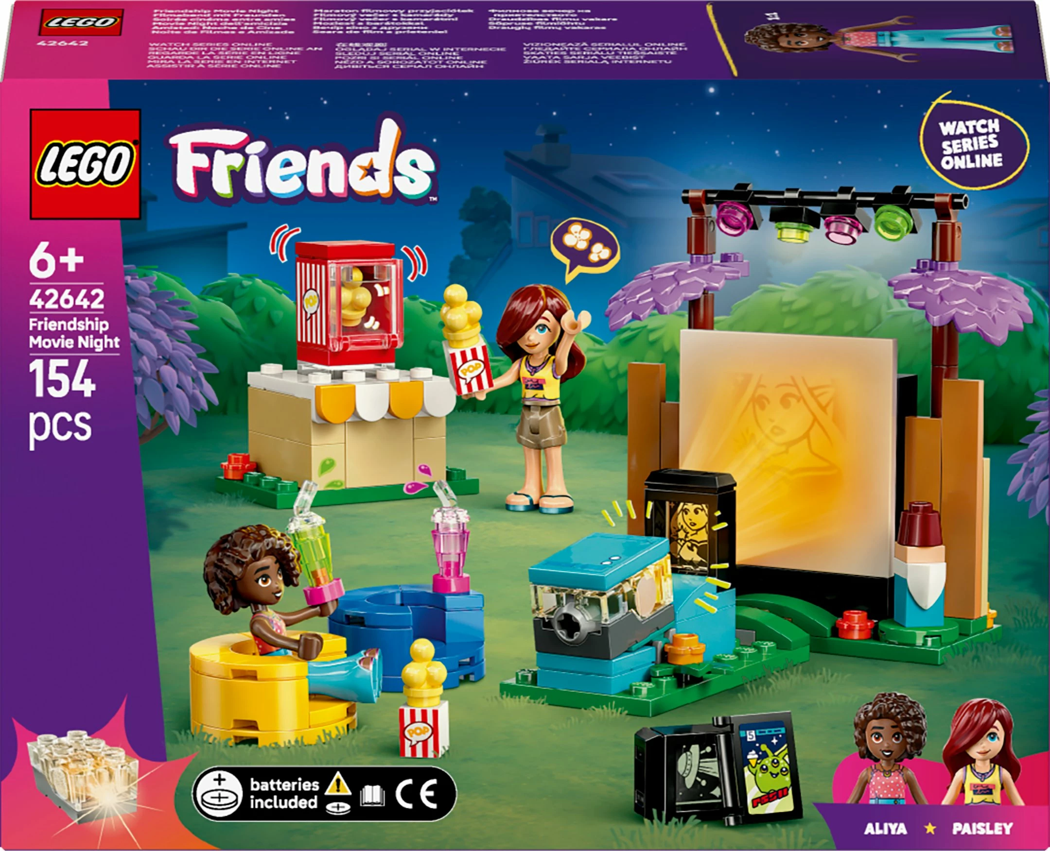 Set ndërtimi LEGO Friends Movie Marathon of Friends 42642, 154 pjesë, 6+
