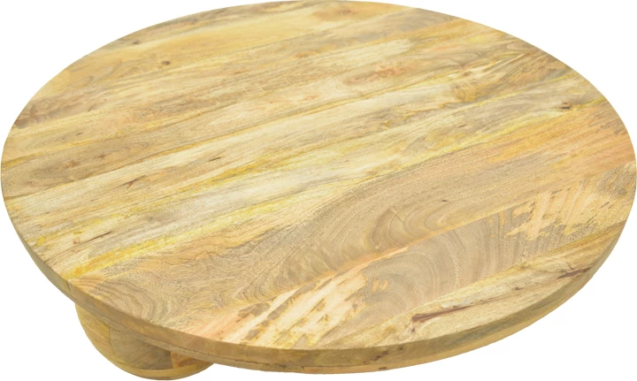 Tavolinë kafeje Fedena, dru mango i fortë, ngjyrë natyrale, D90x30cm