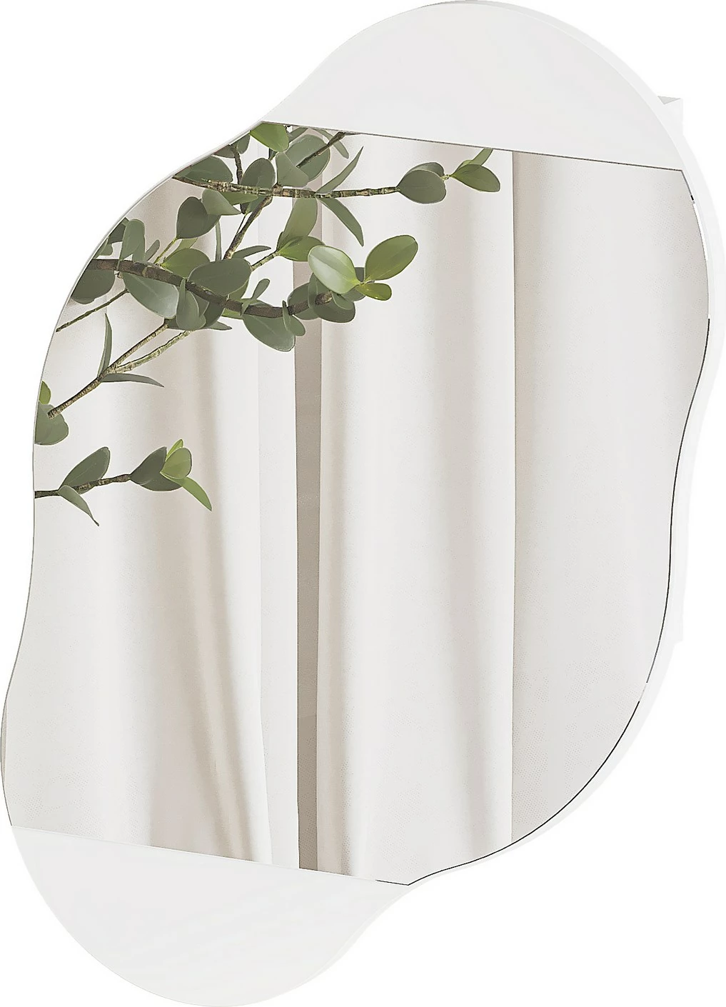 Dollap banjoje Skye Decor, pasqyrë muri me hapësirë për ruajtje, e bardhë