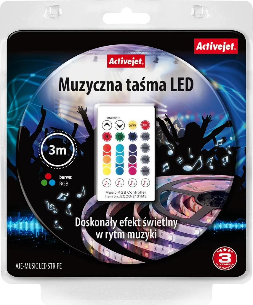 Dritë me shirit ndriçues dhe muzikë Activejet Aje-LED 