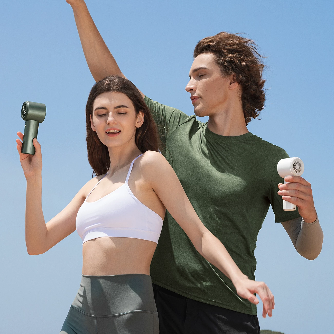 Ventilator dore Jisulife Pro1 FA53, 3600 mAh, ekran LED, USB-C, i bardhë