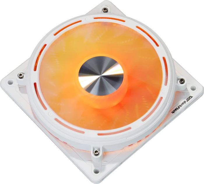 Ventilator kasë kompjuteri 120 mm ARGB PWM, Darkflash DE8, bearing hidraulik, i bardhë, single