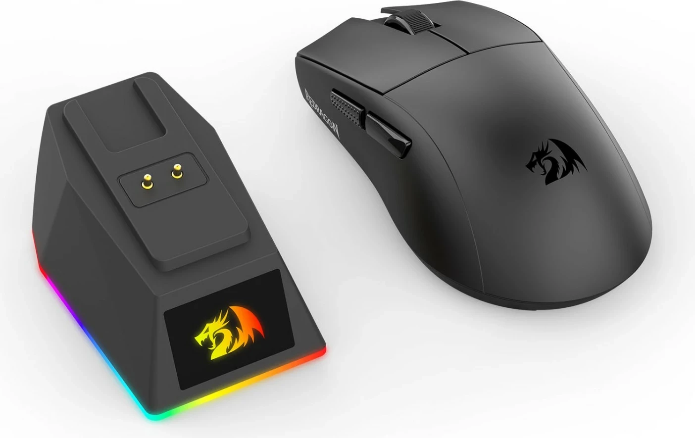 Maus gaming Redragon K1NG ULTRA M999, wireless/Bluetooth, 45000 DPI, me dock karikimi, i zi