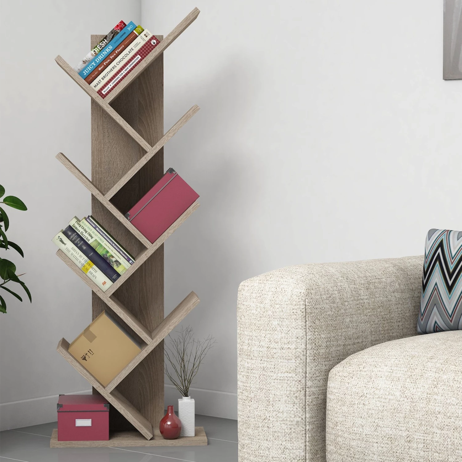 Raft librash LIANA melaminë, kafe
