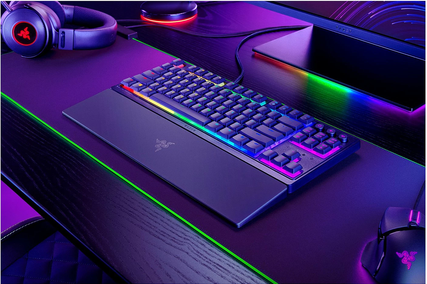 Tastierë gaming Razer Ornata V3, RGB, mecha-membrane, tenkeyless, e zezë