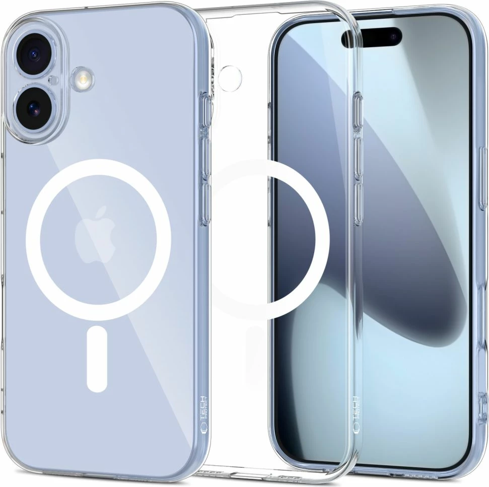 Mbështjellës Tech-Protect FlexAir MagSafe për iPhone 17, transparent, 1 copë
