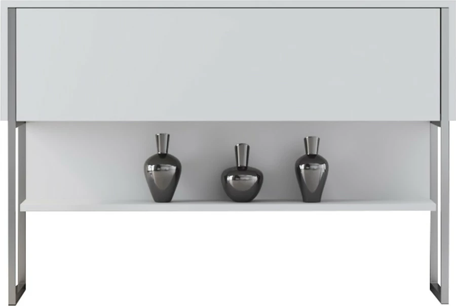 Komodë Hanah Home Luxe, argjend dhe e bardhë