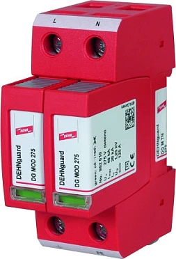 Mbrojtës nga mbitensioni Dehn Dehnguard M TN275, 230 V, i kuq