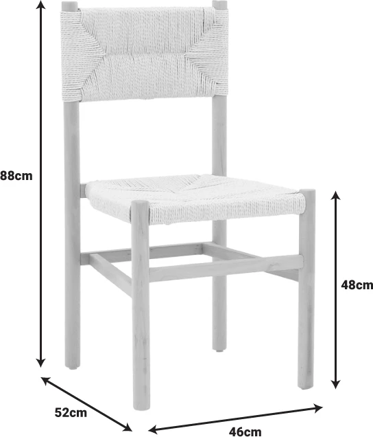 Karrige Oarvine, dru gome natyral, litar natyral, 46x52x88cm