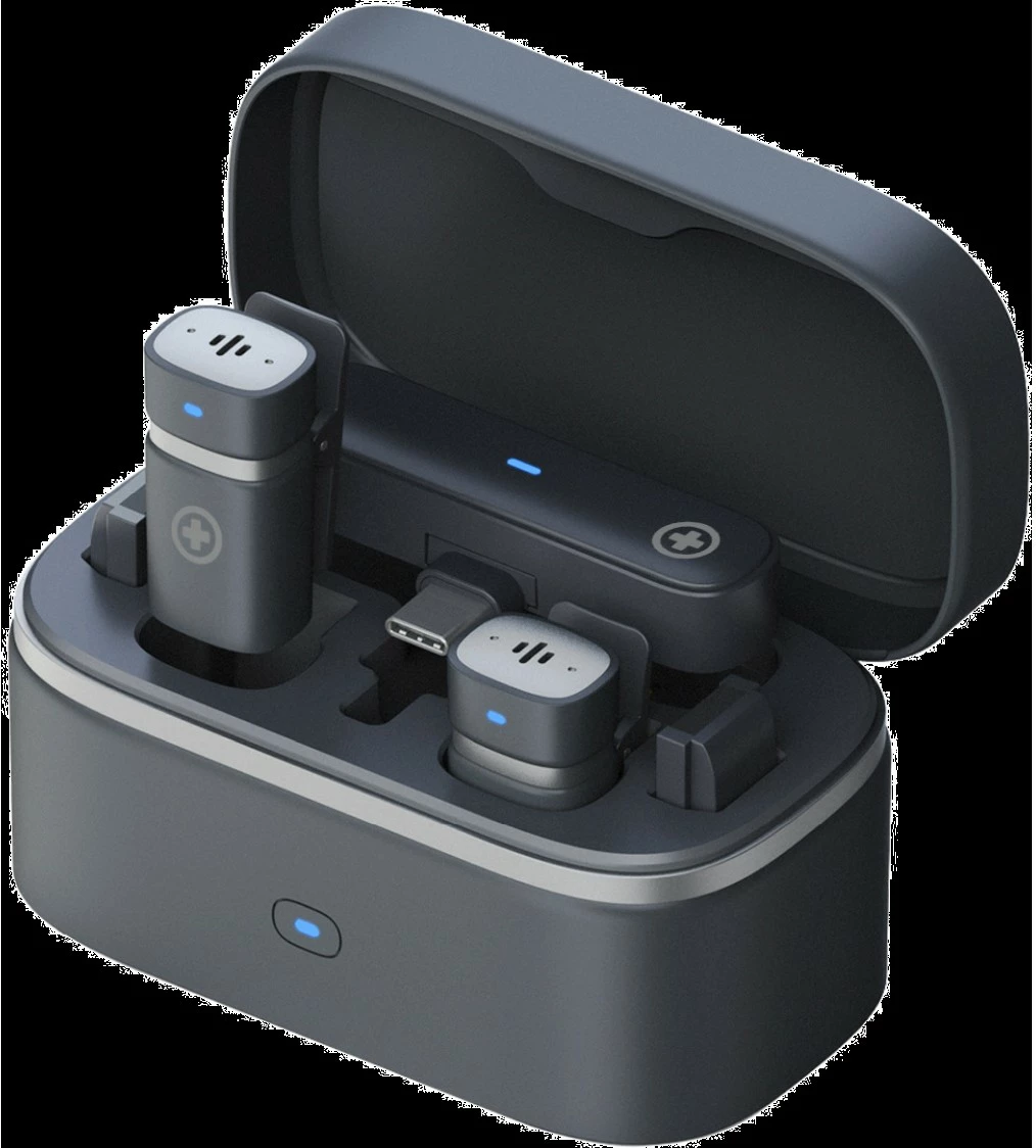 Set mikrofonash wireless Plusonic PS-TDS9, USB Type C/Lightning/3.5mm, WiFi, ngjyrë e zezë