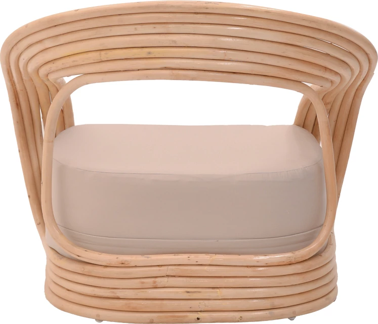 Karrige për pushim Radictive rattan ngjyrë natyrale me jastëk bezhë 88x57x73cm