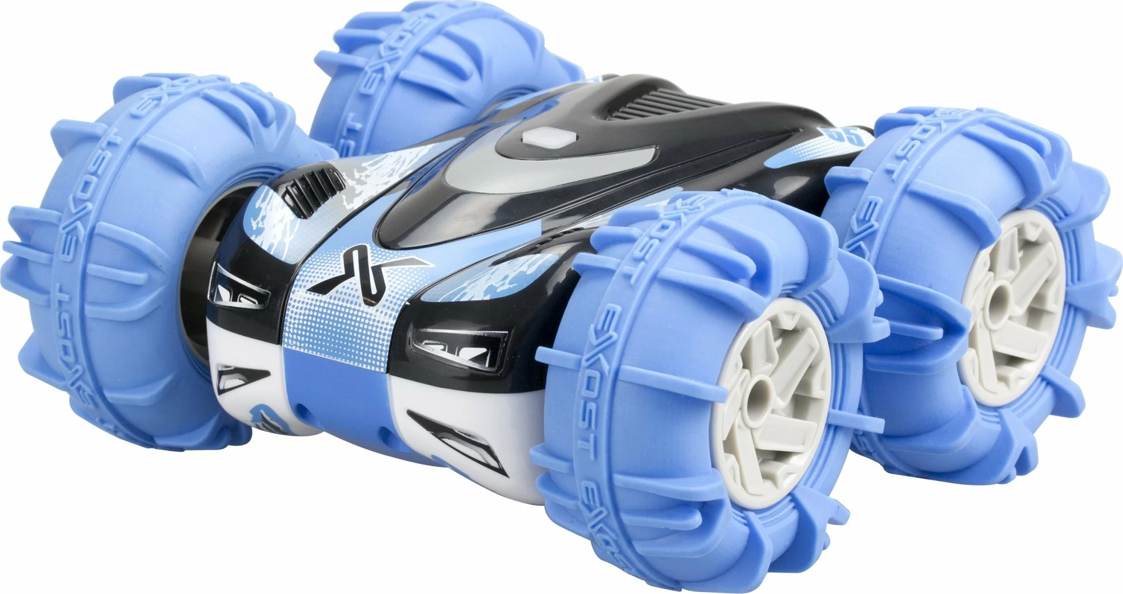 Automjet me telekomandë Exost 360 Aquacross 1:18, amfib (tokë/ujë), 2.4 GHz, bateri e rikarikueshme USB, shumengjyrësh