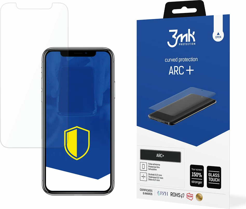 Folje mbrojtëse për ekran, 3mk Protection ARC+, për iPhone X/XS/11 Pro, TPU, Transparent
