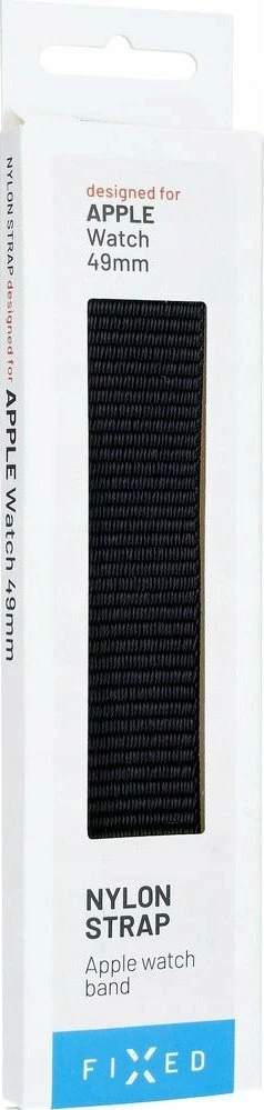 Rrip sportiv Fixed Nylon Sporty Strap për Apple Watch Ultra 49mm, 160-210 mm, FIXNST2-1029-BK, i zi