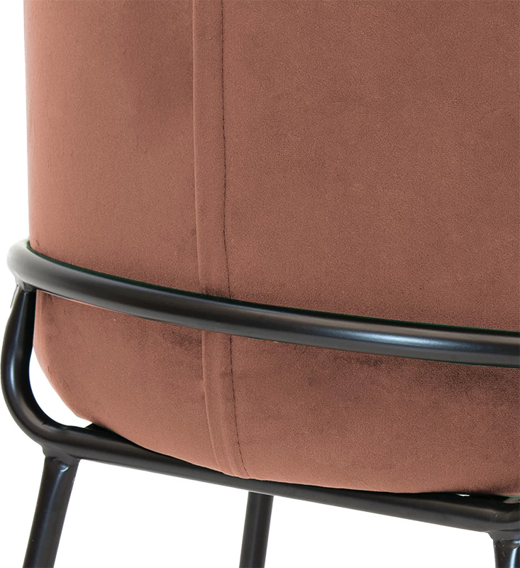 Karrige Nalu kadife mollë e kalbur-këmbë të arta