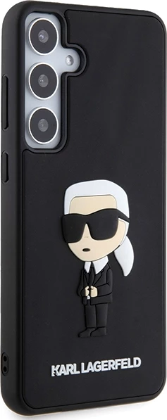 Mbështjellës Karl Lagerfeld 3D Rubber Ikonik për Samsung Galaxy S24, i zi