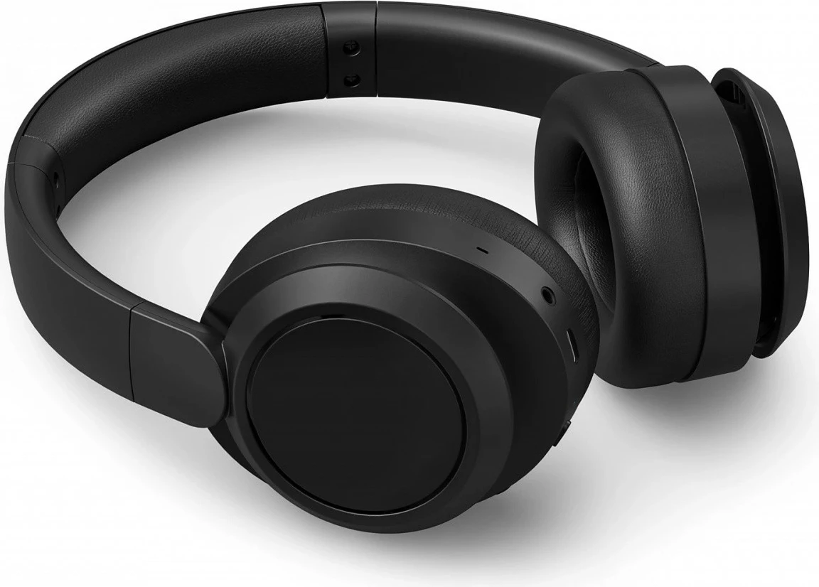 Kufje pa tela, Philips TAH6509BK/00, ANC, Bluetooth 5.3, bateri 70 orë, mikrofon, over-ear, të zeza