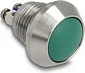 Switch buton DeLOCK 12 mm, 2P, 250 V/3 A, IP65, terminal me vida, gjelbër