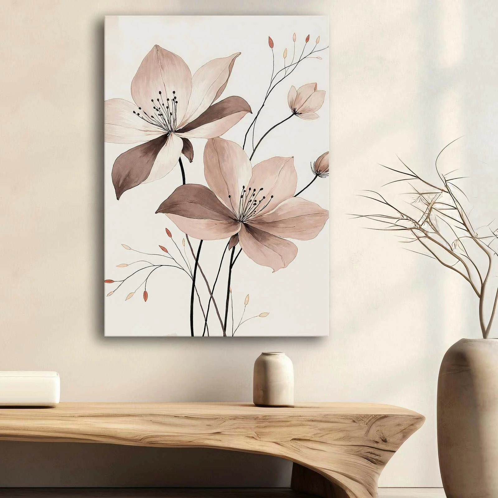 Pikturë dekorative në kanavacë Wallity, shumëngjyrëshe, 70x100cm, 70100Wabisabi-016