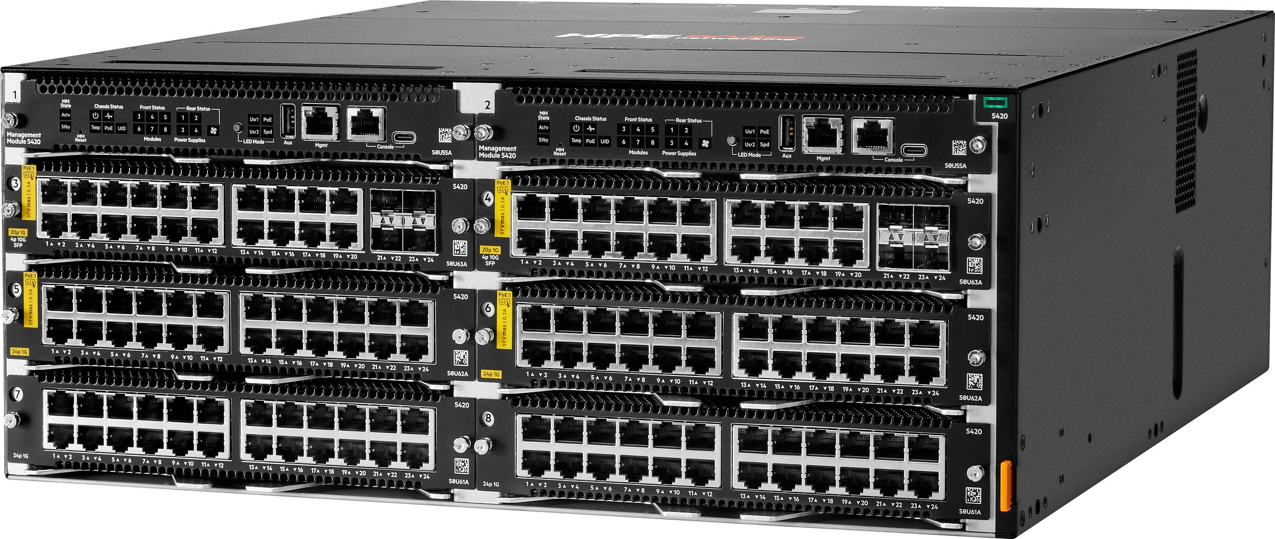 Modul SFP+ HPE Aruba Networking CX 5420, 8x 1G/10G LRM, i zi