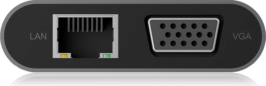 Docking Station RaidSonic ICY BOX IB-DK4040-CPD, USB 3.2 Gen 1 Type-C, 100 W, Anthracite, Black