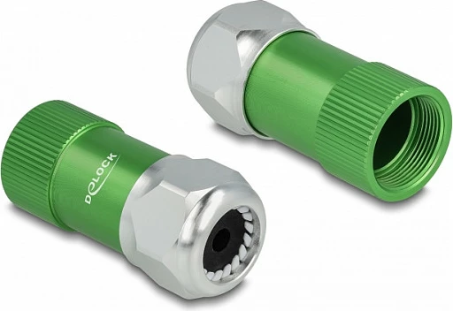 Kabel-gland DeLOCK M20 për kabllo 6.4 mm, IP67, alumini, jeshile/argjendtë